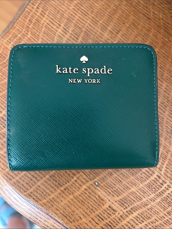 kate spade Handbags - kate spade Emerald Green Saffiano Compact Wallet